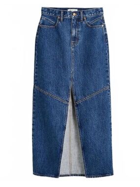 Madewell Denim Mid-Rise Maxi Skirt in Pineland Wash